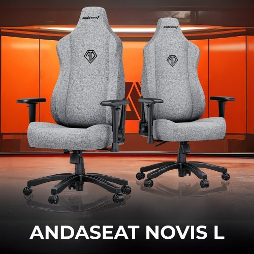 Уцінка ігрове крісло Anda Seat Novis L Fabric (AD23-L-01-G-F) Gray (Розкрита упаковка, 874912) купити в Україні: Київ, Львів, Хмельницький, Тернопіль, Івано-Франківськ | Низька ціна, відгуки, характеристики від TELEMART фото