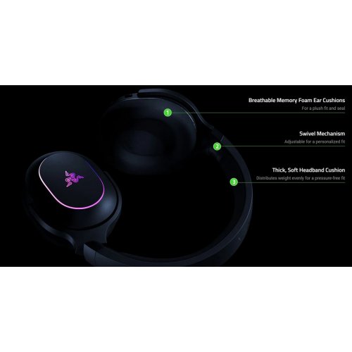 Наушники Razer Barracuda X Chroma (RZ04-05220200-R3M1) White купить в Украине: Киев, Днепр, Харьков, Одесса  | Низкая цена, отзывы, характеристики от TELEMART фото