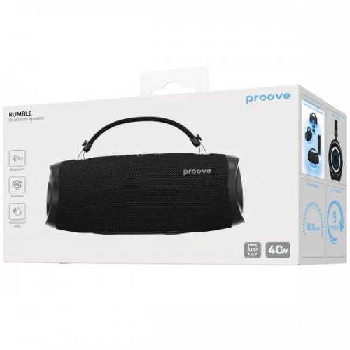 Портативна акустика Proove Rumble 40W (PSRM4001AP01) Black купити в Україні: Київ, Львів, Хмельницький, Тернопіль, Івано-Франківськ | Низька ціна, відгуки, характеристики від TELEMART фото