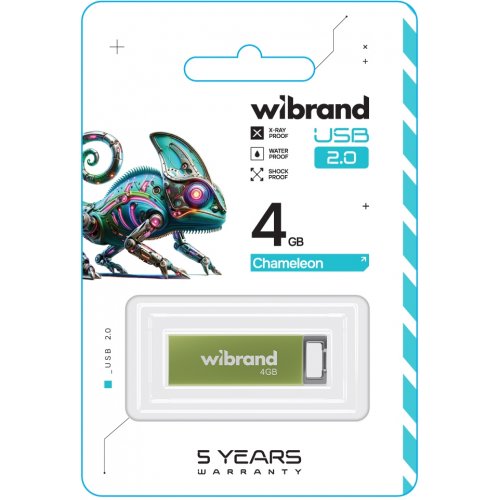 Накопичувач Wibrand Chameleon 4GB USB 2.0 (WI2.0/CH4U6LG) Light Green купити в Україні: Київ, Львів, Хмельницький, Тернопіль, Івано-Франківськ | Низька ціна, відгуки, характеристики від TELEMART фото