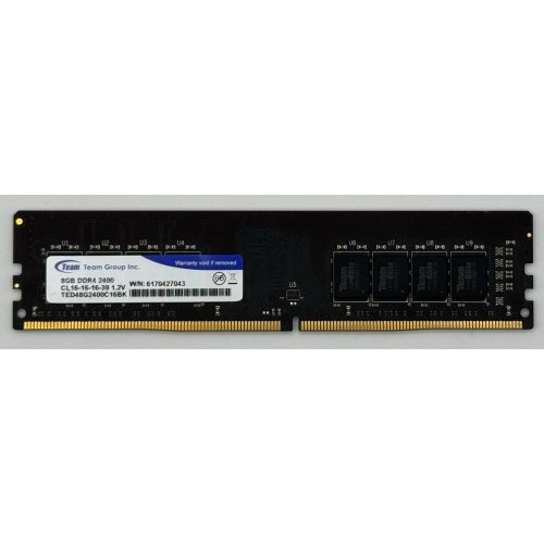 Озп Team DDR4 8GB 2400Mhz (TED48G2400C16BK) (Відновлено продавцем, 875127) купити в Україні: Київ, Львів, Хмельницький, Тернопіль, Івано-Франківськ | Перевірка сумісності, низька ціна, відгуки, характеристики від TELEMART фото