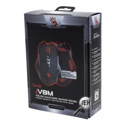 Уцінка миша A4Tech Bloody V8M Black (Розкрита упаковка, 875128) купити в Україні: Київ, Львів, Хмельницький, Тернопіль, Івано-Франківськ | Низька ціна, відгуки, характеристики від TELEMART фото