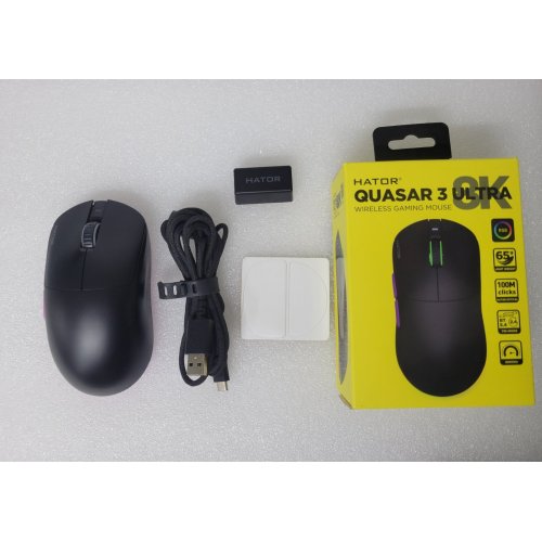 Уцінка миша HATOR Quasar 3 Ultra 8K Wireless (HTM770) Black/Violet (Сліди використання, 875141) купити в Україні: Київ, Львів, Хмельницький, Тернопіль, Івано-Франківськ | Низька ціна, відгуки, характеристики від TELEMART фото