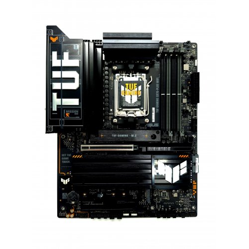 Уцінка материнська плата Asus TUF GAMING X870-PLUS WIFI (sAM5, AMD X870) (Відремонтовано виробником, 875167) купити в Україні: Київ, Львів, Хмельницький, Тернопіль, Івано-Франківськ | Перевірка сумісності, низька ціна, відгуки, характеристики від TELEMART фото