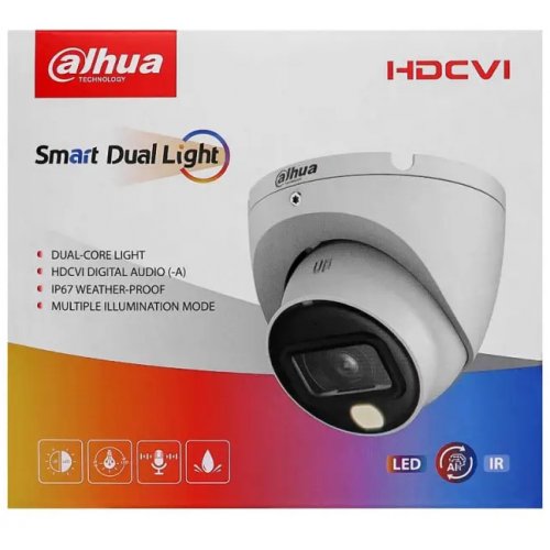 HDCVI камера Dahua DH-HAC-HDW1500TLMP-IL-A 5MP 2.8mm (99-00014825) купити в Україні: Київ, Львів, Хмельницький, Тернопіль, Івано-Франківськ | Низька ціна, відгуки, характеристики від TELEMART фото