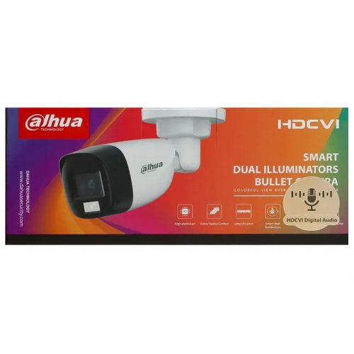 HDCVI камера Dahua DH-HAC-HFW1200CMP-IL-A 2MP 2.8mm (99-00014827) купити в Україні: Київ, Львів, Хмельницький, Тернопіль, Івано-Франківськ | Низька ціна, відгуки, характеристики від TELEMART фото