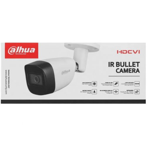 HDCVI камера Dahua DH-HAC-HFW1231CMP 2MP 2.8mm (99-00004980) купити в Україні: Київ, Львів, Хмельницький, Тернопіль, Івано-Франківськ | Низька ціна, відгуки, характеристики від TELEMART фото