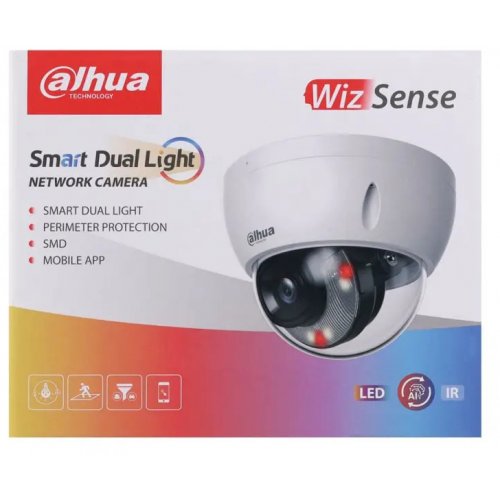 IP-камера Dahua DH-IPC-HDBW2249E-S-IL 2MP 2.8mm (99-00022238) купити в Україні: Київ, Львів, Хмельницький, Тернопіль, Івано-Франківськ | Низька ціна, відгуки, характеристики від TELEMART фото