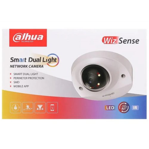 IP-камера Dahua DH-IPC-HDBW2449F-AS-IL 4MP 2.8mm (99-00020138) купити в Україні: Київ, Львів, Хмельницький, Тернопіль, Івано-Франківськ | Низька ціна, відгуки, характеристики від TELEMART фото