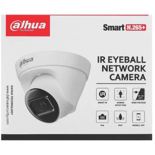 IP-камера Dahua DH-IPC-HDW1431T1 4MP 2.8mm (99-00020130) купити в Україні: Київ, Львів, Хмельницький, Тернопіль, Івано-Франківськ | Низька ціна, відгуки, характеристики від TELEMART фото