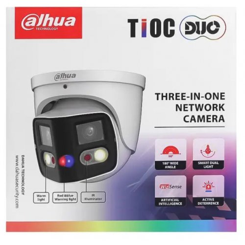 IP-камера Dahua DH-IPC-PDW3849-A180-AS-PV 4+4MP 2.8mm TiOC (99-00014968) купить в Украине: Киев, Днепр, Харьков, Одесса  | Низкая цена, отзывы, характеристики от TELEMART фото