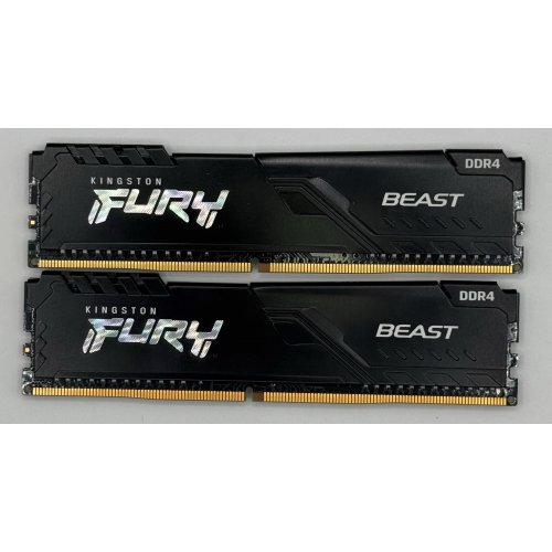 Озп Kingston DDR4 16GB (2x8GB) 2666Mhz FURY Beast Black (KF426C16BBK2/16) (Відновлено продавцем, 875445) купити в Україні: Київ, Львів, Хмельницький, Тернопіль, Івано-Франківськ | Перевірка сумісності, низька ціна, відгуки, характеристики від TELEMART фото
