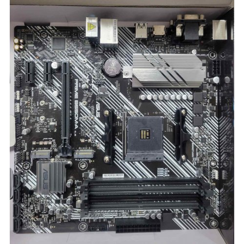 Уцінка материнська плата Asus PRIME B550M-A (sAM4, AMD B550) (Сліди використання, 875476) купити в Україні: Київ, Львів, Хмельницький, Тернопіль, Івано-Франківськ | Перевірка сумісності, низька ціна, відгуки, характеристики від TELEMART фото