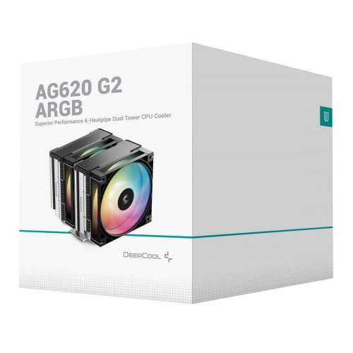Кулер Deepcool AG620 G2 ARGB (R-AG620-BKAMMG2-G) Black купить в Украине: Киев, Днепр, Харьков, Одесса  | Проверка совместимости, низкая цена, отзывы, характеристики от TELEMART фото