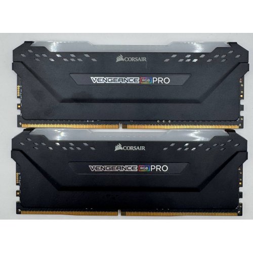 Озп Corsair DDR4 16GB (2x8GB) 3200Mhz Vengeance RGB Pro (CMW16GX4M2C3200C16) Black (Відновлено продавцем, 875492) купити в Україні: Київ, Львів, Хмельницький, Тернопіль, Івано-Франківськ | Перевірка сумісності, низька ціна, відгуки, характеристики від TELEMART фото