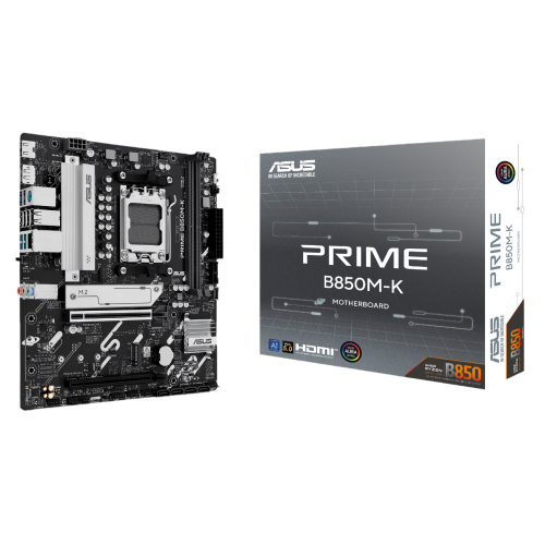 Материнська плата Asus PRIME B850M-K (sAM5, AMD B850) (Відновлено продавцем, 875496) купити в Україні: Київ, Львів, Хмельницький, Тернопіль, Івано-Франківськ | Перевірка сумісності, низька ціна, відгуки, характеристики від TELEMART фото