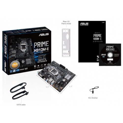 Photo Motherboard Asus PRIME H310M-E/CSM (s1151-V2, Intel H310)