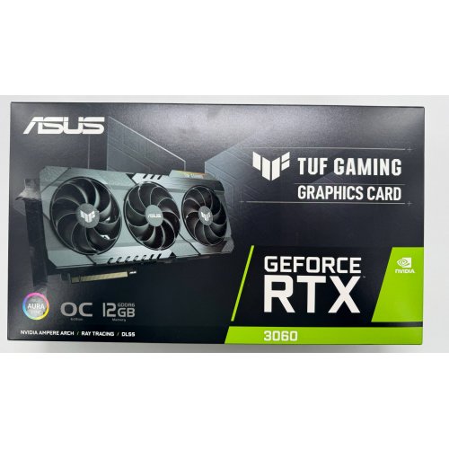 Відеокарта Asus TUF GeForce RTX 3060 Gaming OC 12288MB (TUF-RTX3060-O12G-V2-GAMING) (Відновлено продавцем, 875510) купити в Україні: Київ, Львів, Хмельницький, Тернопіль, Івано-Франківськ | Перевірка сумісності, низька ціна, відгуки, характеристики від TELEMART фото