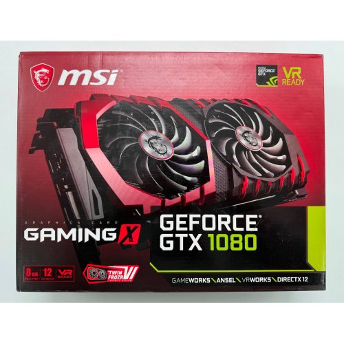 Видеокарта MSI GeForce GTX 1080 Gaming X 8192MB (GTX 1080 GAMING X 8G) (Восстановлено продавцом, 875514) купить в Украине: Киев, Днепр, Харьков, Одесса  | Проверка совместимости, низкая цена, отзывы, характеристики от TELEMART фото