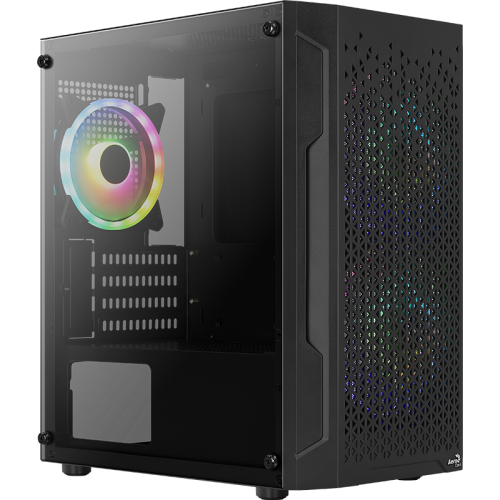 Корпус Aerocool Trinity Mini FRGB Tempered Glass без БП (ACCS-PV32033.11) Black (Восстановлено продавцом, 875531) купить в Украине: Киев, Днепр, Харьков, Одесса  | Проверка совместимости, низкая цена, отзывы, характеристики от TELEMART фото