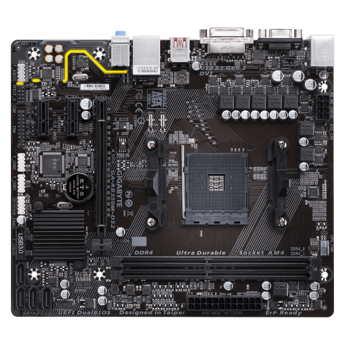 Фото Материнська плата Gigabyte AB350M-DS2 (sAM4, AMD B350)