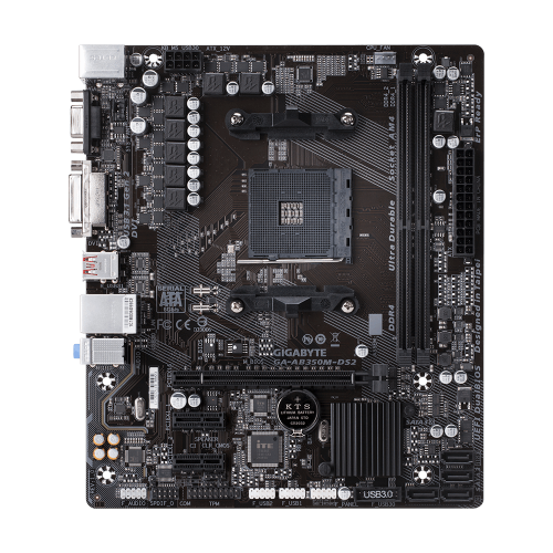 Фото Материнська плата Gigabyte AB350M-DS2 (sAM4, AMD B350)