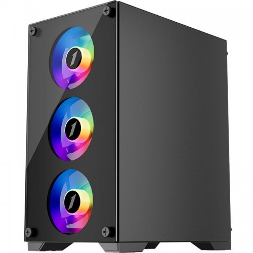 Корпус 1stPlayer X2-M-BK-4F1-PS-600FK-EU 600W Black купити в Україні: Київ, Львів, Хмельницький, Тернопіль, Івано-Франківськ | Перевірка сумісності, низька ціна, відгуки, характеристики від TELEMART фото