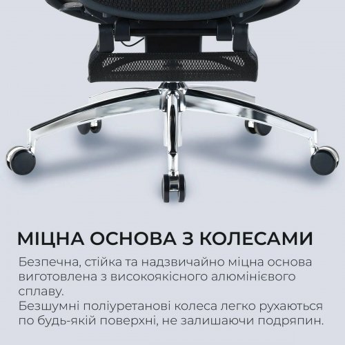Крісло офісне Sihoo DORO C300 Pro Mesh with Footrest (DORO-C300-PRO-M101-JT) Black купити в Україні: Київ, Львів, Хмельницький, Тернопіль, Івано-Франківськ | Низька ціна, відгуки, характеристики від TELEMART фото