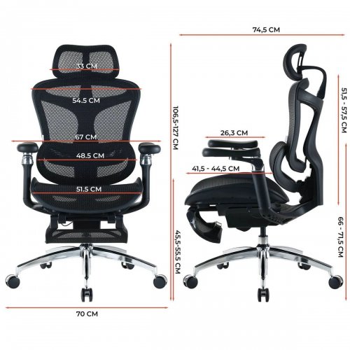 Крісло офісне Sihoo DORO C300 Pro Mesh with Footrest (DORO-C300-PRO-M101-JT) Black купити в Україні: Київ, Львів, Хмельницький, Тернопіль, Івано-Франківськ | Низька ціна, відгуки, характеристики від TELEMART фото