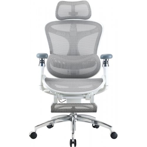 Крісло офісне Sihoo DORO C300 Pro Mesh with Footrest (DORO-C300-PRO-M102-JT) White купити в Україні: Київ, Львів, Хмельницький, Тернопіль, Івано-Франківськ | Низька ціна, відгуки, характеристики від TELEMART фото