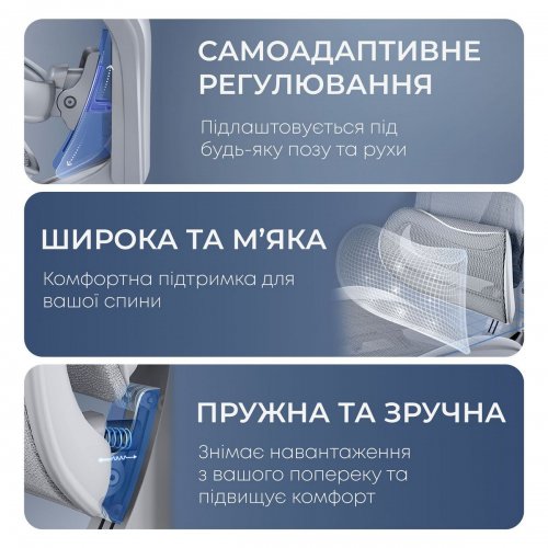 Крісло офісне Sihoo DORO C300 Pro Mesh with Footrest (DORO-C300-PRO-M102-JT) White купити в Україні: Київ, Львів, Хмельницький, Тернопіль, Івано-Франківськ | Низька ціна, відгуки, характеристики від TELEMART фото