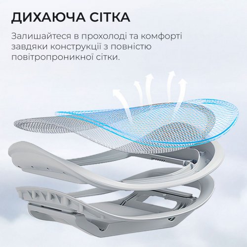 Крісло офісне Sihoo DORO C300 Pro Mesh with Footrest (DORO-C300-PRO-M102-JT) White купити в Україні: Київ, Львів, Хмельницький, Тернопіль, Івано-Франківськ | Низька ціна, відгуки, характеристики від TELEMART фото