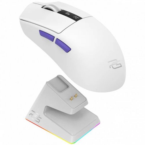 Мышка Proove Gaming Jester 8K + Charging Station (WMJSCD022017) White/Purple купить в Украине: Киев, Днепр, Харьков, Одесса  | Низкая цена, отзывы, характеристики от TELEMART фото