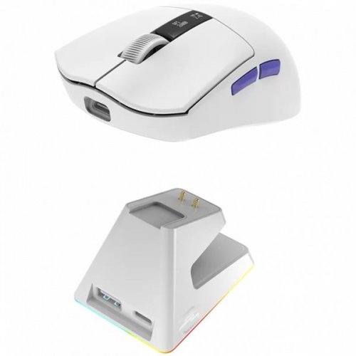 Мышка Proove Gaming Jester 8K + Charging Station (WMJSCD022017) White/Purple купить в Украине: Киев, Днепр, Харьков, Одесса  | Низкая цена, отзывы, характеристики от TELEMART фото