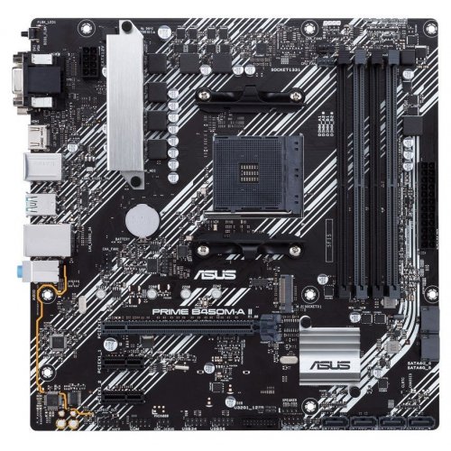 Уцінка материнська плата Asus Prime B450M-A II (sAM4, AMD B450) (Сліди використання, 875760) купити в Україні: Київ, Львів, Хмельницький, Тернопіль, Івано-Франківськ | Перевірка сумісності, низька ціна, відгуки, характеристики від TELEMART фото