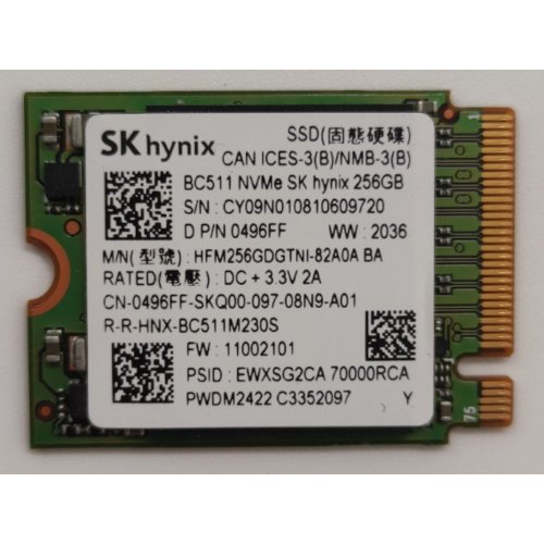 Ssd-диск Hynix BC511 256GB M.2 (2230 PCI-E) (HFM256GDGTNI-82A0A BA) (Відновлено продавцем, 875765) купити в Україні: Київ, Львів, Хмельницький, Тернопіль, Івано-Франківськ | Перевірка сумісності, низька ціна, відгуки, характеристики від TELEMART фото