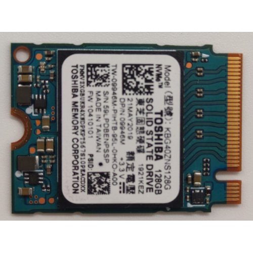 Ssd-диск Kioxia BG4 128GB M.2 (2230 PCI-E) NVMe x4 (KBG40ZNS128G) (Відновлено продавцем, 875768) купити в Україні: Київ, Львів, Хмельницький, Тернопіль, Івано-Франківськ | Перевірка сумісності, низька ціна, відгуки, характеристики від TELEMART фото