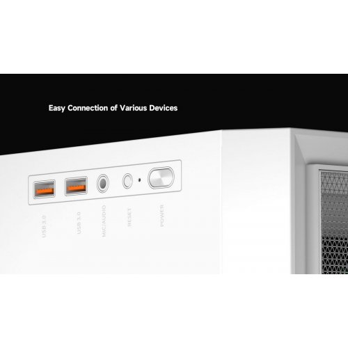Корпус PCCooler C3D310 Tempered Glass без БЖ White купити в Україні: Київ, Львів, Хмельницький, Тернопіль, Івано-Франківськ | Перевірка сумісності, низька ціна, відгуки, характеристики від TELEMART фото