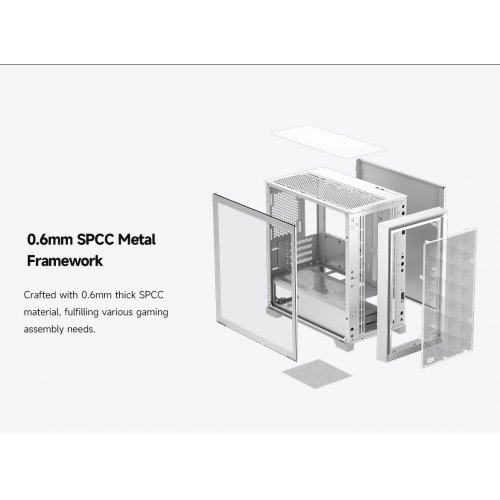 Корпус PCCooler C3D310 Tempered Glass без БЖ White купити в Україні: Київ, Львів, Хмельницький, Тернопіль, Івано-Франківськ | Перевірка сумісності, низька ціна, відгуки, характеристики від TELEMART фото