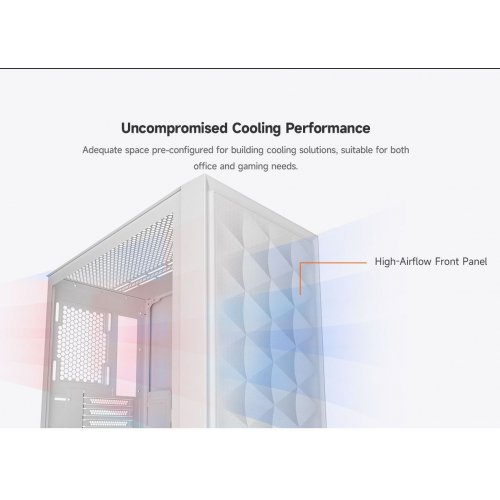 Корпус PCCooler C3D310 Tempered Glass без БЖ White купити в Україні: Київ, Львів, Хмельницький, Тернопіль, Івано-Франківськ | Перевірка сумісності, низька ціна, відгуки, характеристики від TELEMART фото