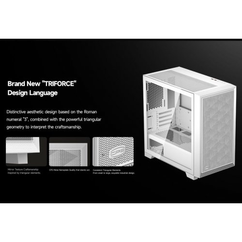 Корпус PCCooler C3D310 Tempered Glass без БЖ White купити в Україні: Київ, Львів, Хмельницький, Тернопіль, Івано-Франківськ | Перевірка сумісності, низька ціна, відгуки, характеристики від TELEMART фото