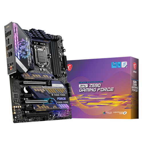 Материнська плата MSI MPG Z590 GAMING FORCE (s1200, Intel Z590) (Відновлено продавцем, 875809) купити в Україні: Київ, Львів, Хмельницький, Тернопіль, Івано-Франківськ | Перевірка сумісності, низька ціна, відгуки, характеристики від TELEMART фото