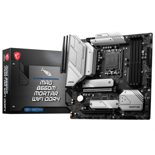 Материнская плата MSI MAG B660M MORTAR (WIFI) DDR4 (s1700, Intel B660) (Восстановлено продавцом, 875993) купить в Украине: Киев, Днепр, Харьков, Одесса  | Проверка совместимости, низкая цена, отзывы, характеристики от TELEMART фото