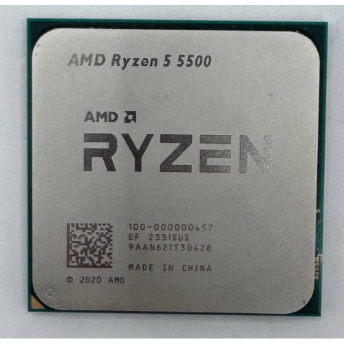Процесор AMD Ryzen 5 5500 3.6(4.2)GHz 16MB sAM4 Tray (100-000000457) (Відновлено продавцем, 875997) купити в Україні: Київ, Львів, Хмельницький, Тернопіль, Івано-Франківськ | Перевірка сумісності, низька ціна, відгуки, характеристики від TELEMART фото