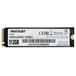 Ssd-диск Patriot P400 512GB M.2 (2280 PCI-E) NVMe x4 (P400P512GM28H) (Відновлено продавцем, 876001)