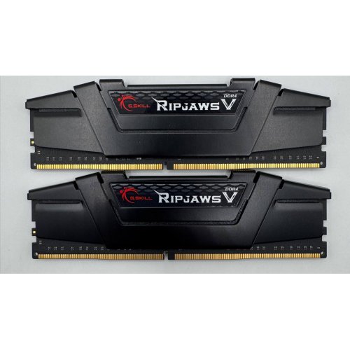 Озу G.Skill DDR4 32GB (2x16GB) 3600Mhz Ripjaws V Black (F4-3600C18D-32GVK) (Восстановлено продавцом, 876019) купить в Украине: Киев, Днепр, Харьков, Одесса  | Проверка совместимости, низкая цена, отзывы, характеристики от TELEMART фото