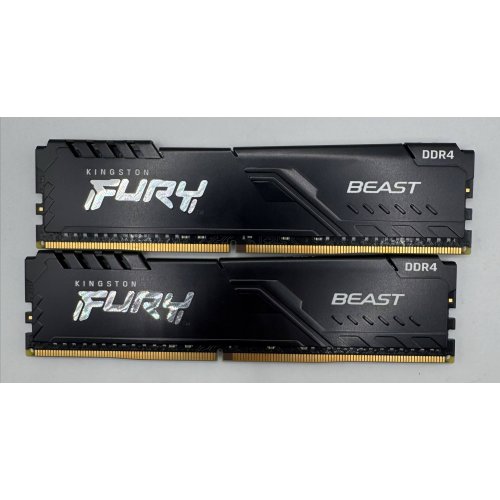 Озу Kingston DDR4 32GB (2x16GB) 3200Mhz FURY Beast Black (KF432C16BB1K2/32) (Восстановлено продавцом, 876126) купить в Украине: Киев, Днепр, Харьков, Одесса  | Проверка совместимости, низкая цена, отзывы, характеристики от TELEMART фото