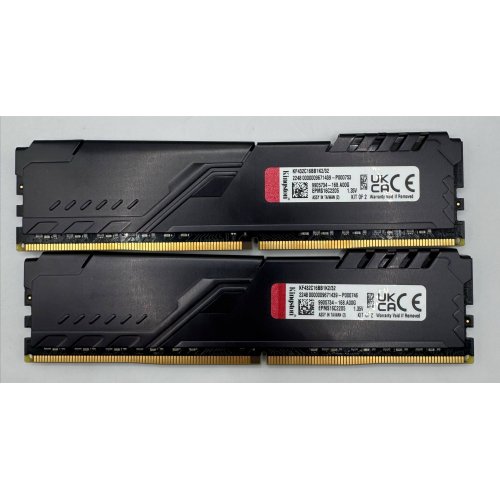 Озу Kingston DDR4 32GB (2x16GB) 3200Mhz FURY Beast Black (KF432C16BB1K2/32) (Восстановлено продавцом, 876126) купить в Украине: Киев, Днепр, Харьков, Одесса  | Проверка совместимости, низкая цена, отзывы, характеристики от TELEMART фото