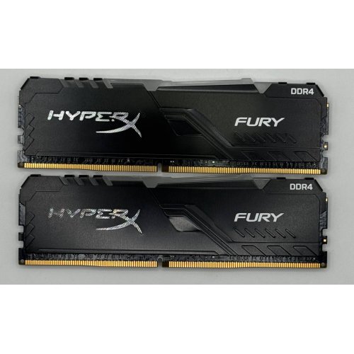 Озу HyperX DDR4 32GB (2x16GB) 3466Mhz Fury RGB (HX434C16FB3AK2/32) (Восстановлено продавцом, 876132) купить в Украине: Киев, Днепр, Харьков, Одесса  | Проверка совместимости, низкая цена, отзывы, характеристики от TELEMART фото