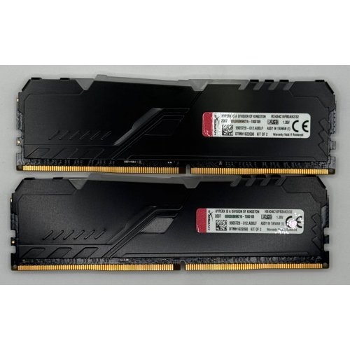 Озу HyperX DDR4 32GB (2x16GB) 3466Mhz Fury RGB (HX434C16FB3AK2/32) (Восстановлено продавцом, 876132) купить в Украине: Киев, Днепр, Харьков, Одесса  | Проверка совместимости, низкая цена, отзывы, характеристики от TELEMART фото